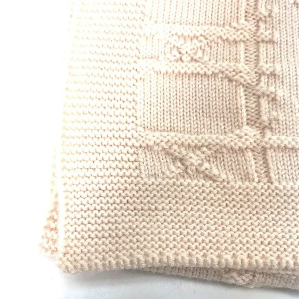Auth Dior Cannage Scarf wool pink